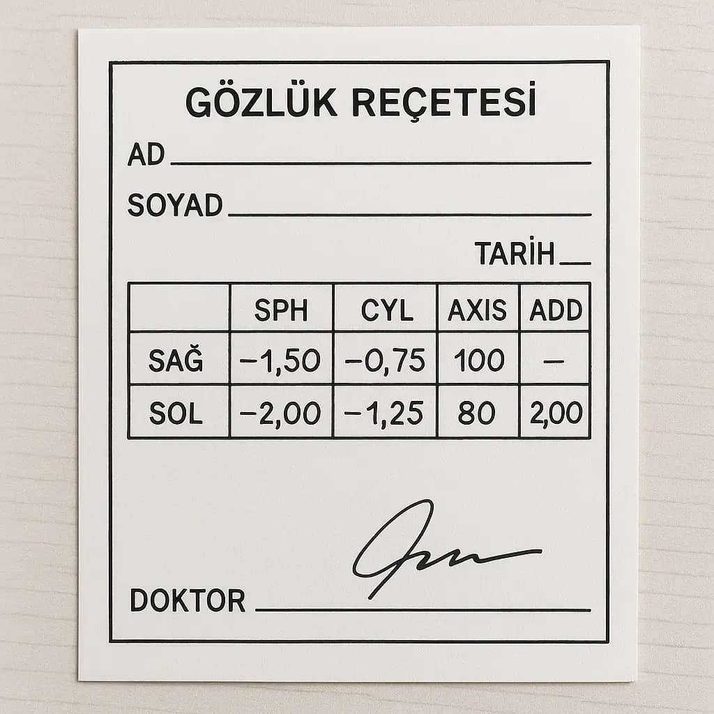 Gözlük Reçetesi Geçerlilik Süresi Kaç Gündür